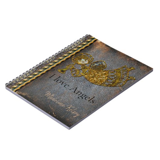 Angels zijn overal in dit seizoen Monogram Notitieboek (Linkerzijde)