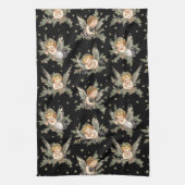  Angels Zwart patroon Theedoek (Verticaal)