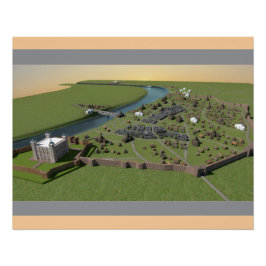 Angelsaksisch Londen met de Tower Perfect Poster