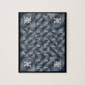 Angelsaksische Futhorc Rune Puzzel | runenalfabet Legpuzzel (Verticaal)