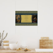 Angelus Gebed met Gabriël en Maria Fleur de Lis Poster (Keuken)