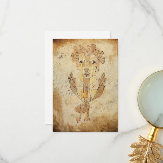 Angelus Novus door Paul Klee Bedankkaart (Voorkant / Achterkant in situ)