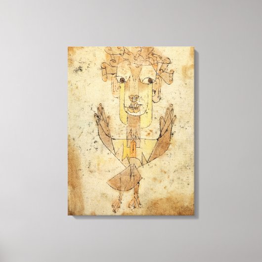 Angelus Novus door Paul Klee Canvas Afdruk (Voorkant)