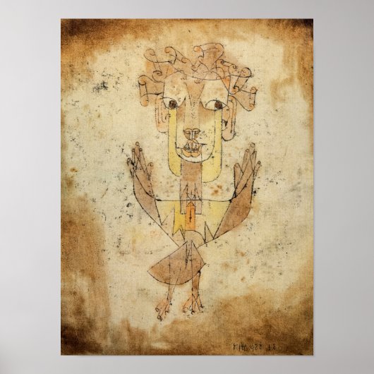 Angelus Novus door Paul Klee Poster (Voorkant)