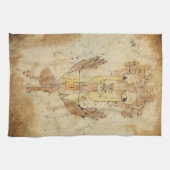 Angelus Novus door Paul Klee Theedoek (Horizontaal)