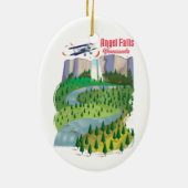 Angelwaterval Venezuela Keramisch Ornament (Achterkant)