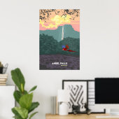 Angelwatervallen Venezuela Reisposter Poster (Thuiskantoor)
