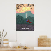 Angelwatervallen Venezuela Reisposter Poster (Keuken)