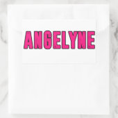 Angelyne naam rechthoekige sticker (Tas)
