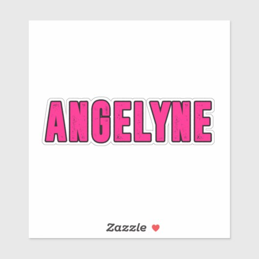 Angelyne naam sticker (Vel)