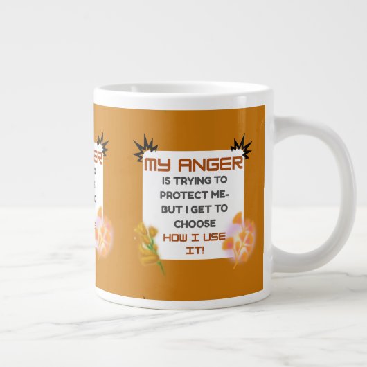 Anger Awareness Quote Grote Koffiekop (Rechts)