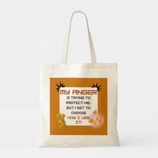 Anger Awareness Quote Tote Bag (Achterkant)