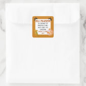 Anger Awareness Quote Vierkante Sticker (Tas)