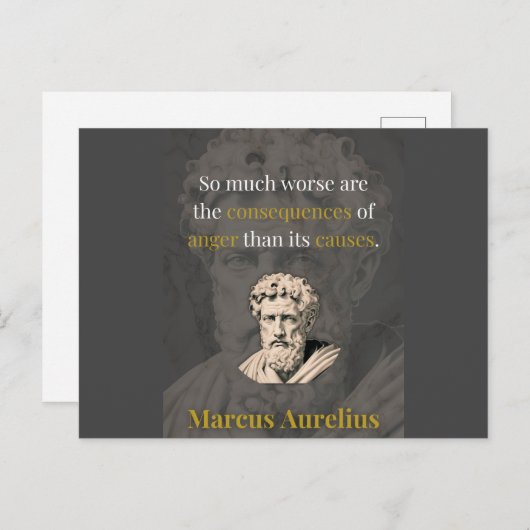 Anger Hurts You Most: Marcus Aurelius on Restraint Briefkaart (Voorkant / Achterkant)