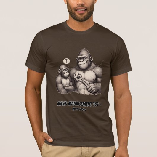 Anger Management 101 – Funny Gorilla Dad Mechanic T-shirt (Voorkant)