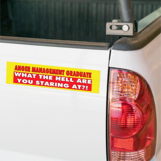 Anger Management Afstuderen Bumpersticker (Op Truck)