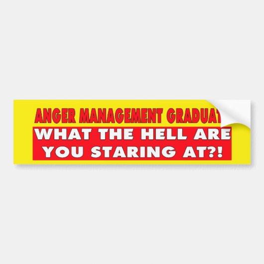Anger Management Afstuderen Bumpersticker (Voorkant)