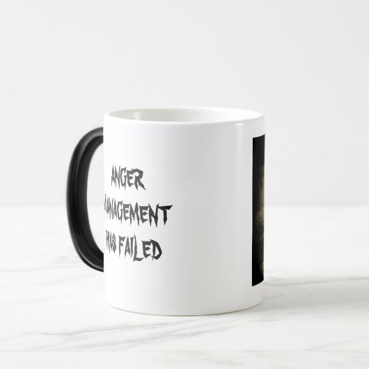 ANGER MANAGEMENT HEEFT Grumpy Angel GEfaald Magische Mok (Voorkant links)