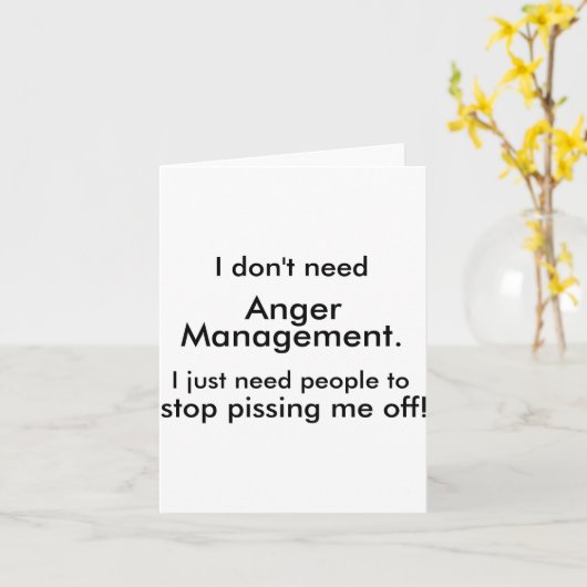 Anger Management  Kaart (Gele Bloem)