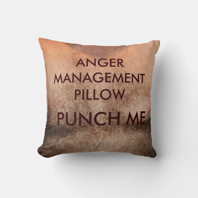 ANGER MANAGEMENT PUNCH ME PILLOW KUSSEN (Voorkant)