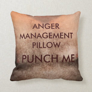 ANGER MANAGEMENT PUNCH ME PILLOW KUSSEN
