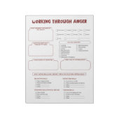 Anger Worksheet Notitieblok voor verdriet & booshe (Linkerzijde)