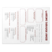 Anger Worksheet Notitieblok voor verdriet & booshe (Voorkant)