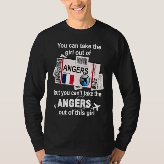 Angers Boarding Pass  Angers Girl  Angers T-shirt (Voorkant)