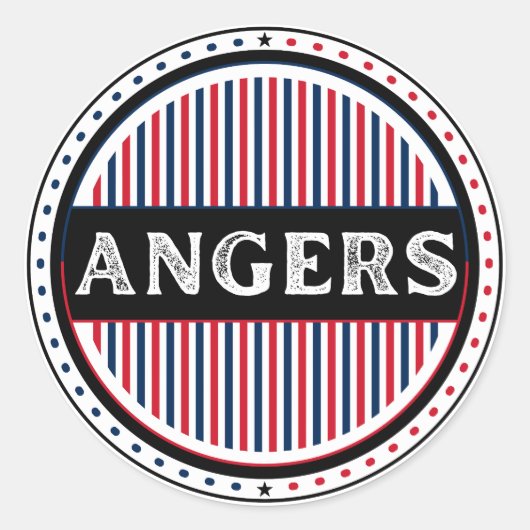 Angers City Pride Embleem – Franse identiteit Ronde Sticker (Voorkant)