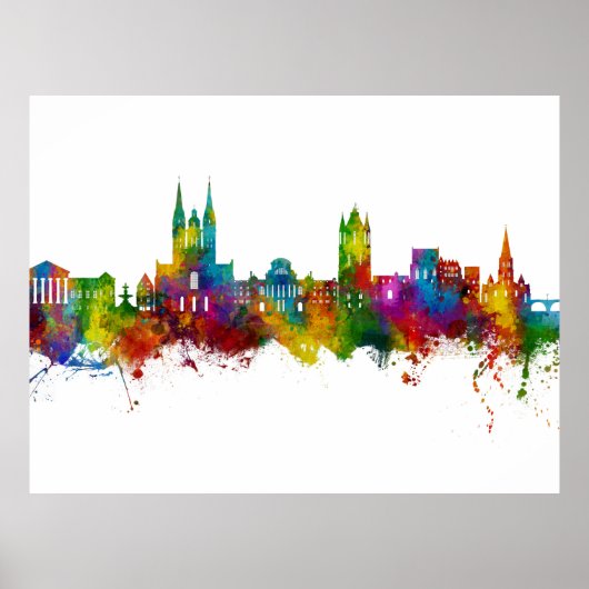 Angers France Skyline Poster (Voorkant)