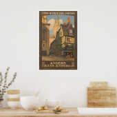 Angers Frankrijk Spoorwegen van Parijs naar Orlean Poster (Keuken)