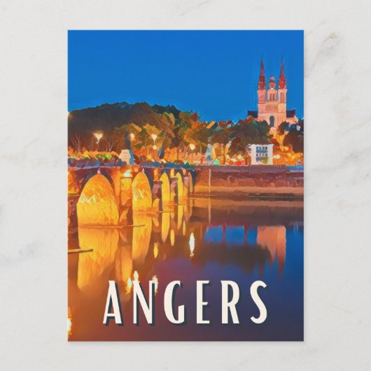 Angers Photo Vintage Briefkaart (Voorkant)