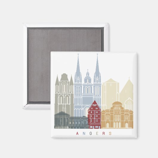 Angers skyline poster magneet (Voorkant / Achterkant)