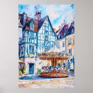 Angers Watercolor Reis National Ski Park Poster