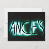 ANGE'S ANGELS PARTY INVITATION INVITE ANGE ANGEL KAART (Voorkant)