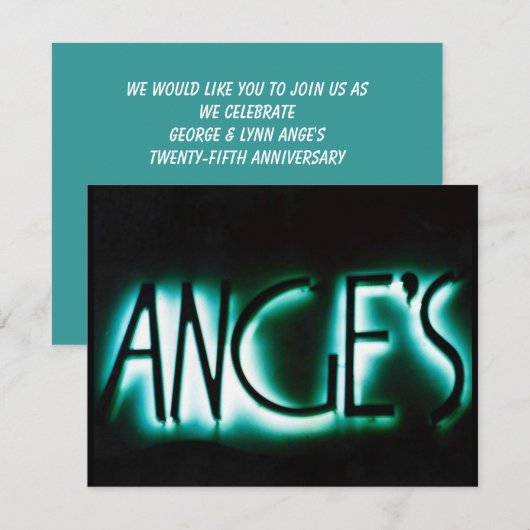 ANGE'S ANGELS PARTY INVITATION INVITE ANGE ANGEL KAART (Voorkant / Achterkant)