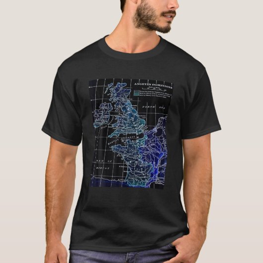 Angevin Empire Plantagenet Anjou Engeland Normandi T-shirt (Voorkant)