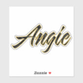Angie black gold Lettering Aufkleber Sticker (Vel)