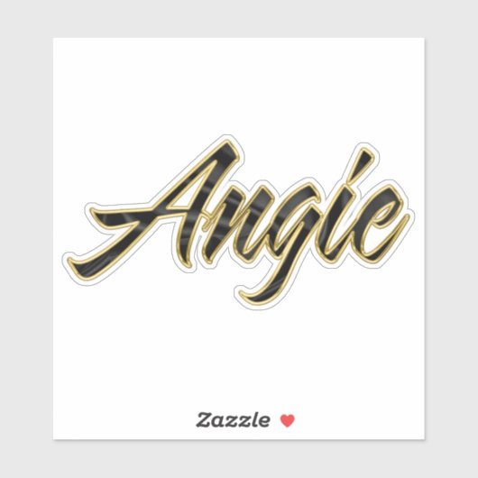 Angie black gold Lettering Aufkleber Sticker (Vel)
