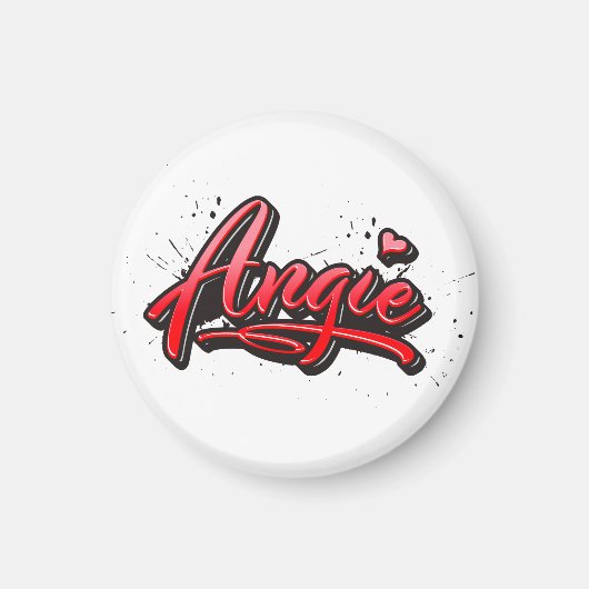 Angie Heart Splash Magnet (Voorkant)