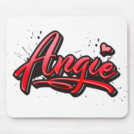 Angie Heart Splash Mousepad Muismat (Voorkant)