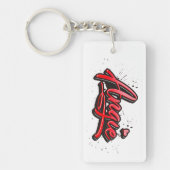 Angie Heart Splash Schlüsselanhänger rechteckig Sleutelhanger (Voorkant)