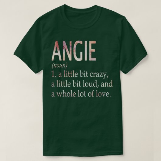 Angie Meisje Naam Definitie T-shirt (Design voorkant)