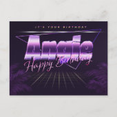 Angie Name Vorname lila Postkarte Geburtstag Briefkaart (Voorkant)