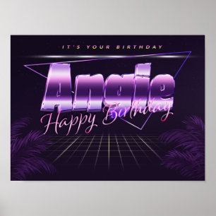 Angie Name Vorname retro Poster Geburtstag