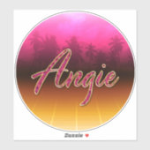 Angie Vorname Name golden pink Aufkleber Sticker (Vel)