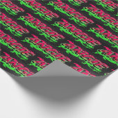 Angie Vorname Name Graffiti red green Cadeaupapier (Hoek)
