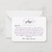 Angie's Accessoires aangepaste bedankkaart Notitiekaartje (Achterkant)