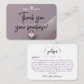 Angie's Accessoires aangepaste bedankkaart Notitiekaartje (Voorkant / Achterkant)