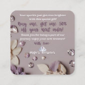 Angie's Accessoires Custom Order "Congrat card" Vierkante Visitekaartje (Achterkant)